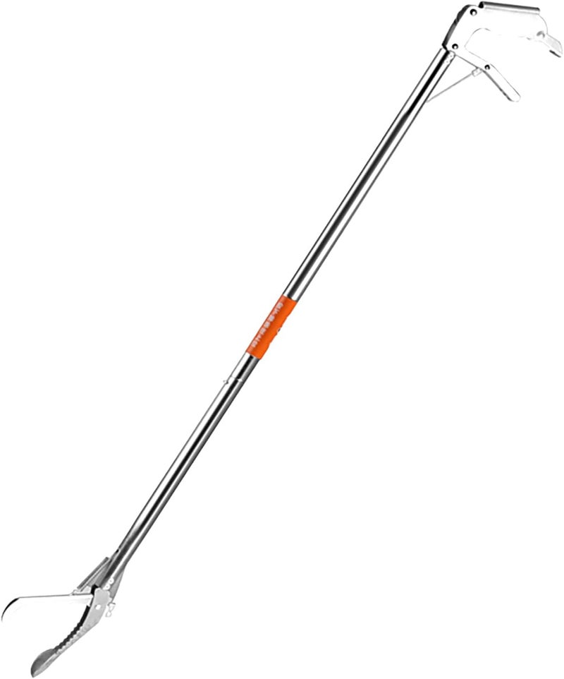 HOOJUKE Reptile Tongs Snake Grabber Tool lock 47 inch Aluminum Alloy Easy to Carry Foldable and Light with Zigzag Wide Jaw Stainless Steel Professional Outdoor Catch Snake Hooks - Image 1